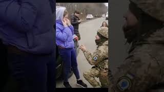 Ukraine Military unusual marriage proposal in Vinnitsa, Ukraine. #ukraine #russia #putin #zelensky