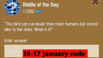 Zoo Riddle Of The Day  |Riddle Of The Day Zoo  | 16-17 January Code