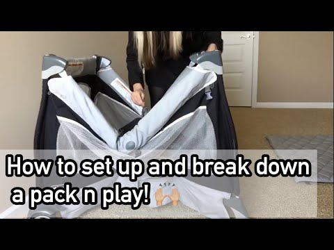 How do I set up and break down a pack n play?