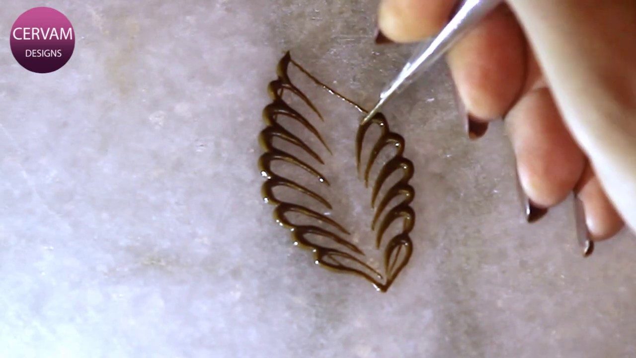 6 Unique Leaf Mehendi Design Tutorial Learn how to make henna leaves YouTube
