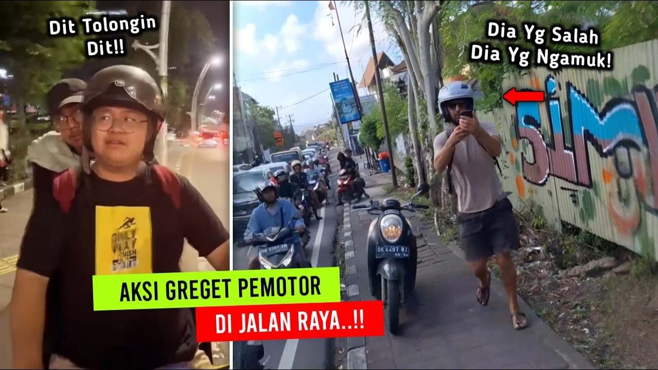 Dontol Keciduk Lawan Arah..!! Inilah Dereten Aksi Greget Pemotor Di Jalan Raya