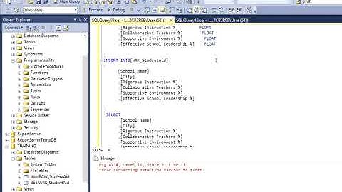Data Cleansing in SQL 2018