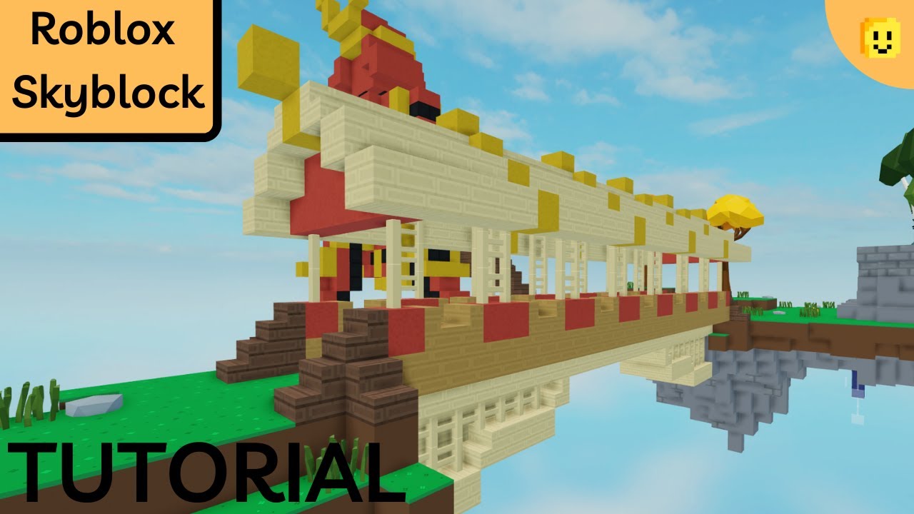 How To Make A Bridge Tutorial I Roblox Sky Block Youtube - roblox islands build tutorial