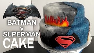 BATMAN V SUPERMAN CAKE! | GÂTEAU ORIGINAL