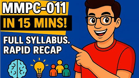 MMPC 011 🔥 Rapid Revision in 15 Mins | IGNOU MBA 2025 Exam Special | HINDI