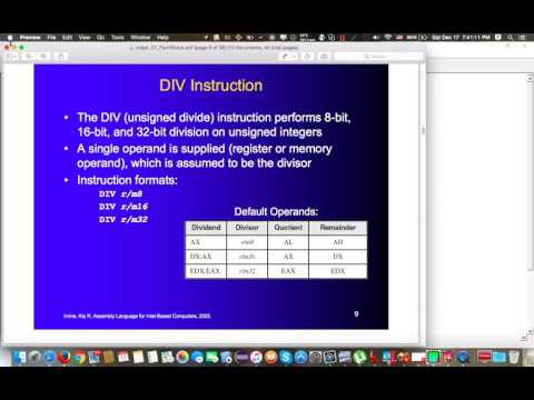 3.How to Divide a number in Assembly Language.