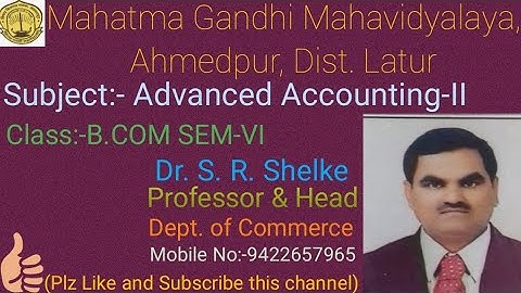 339-ADA/C33 : PROB.6, PROFESSIONAL FIRMS ACCOUNT, B COM VI SEM, ADVANCED A/C-II.