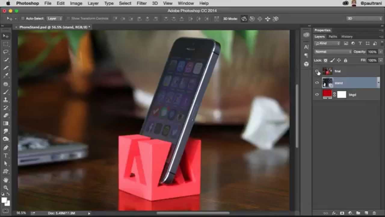 How to Create and 3D Print a Phone Stand in Photoshop 
