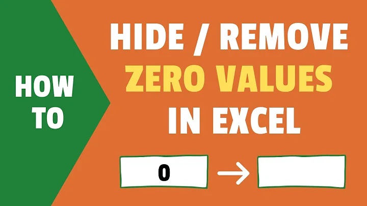 Hide Zero Values in Excel | Make Cells Blank If the Value is 0
