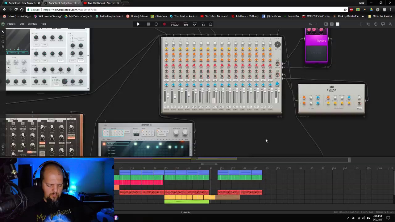 Audiotool composing. Electronic textures commencing...