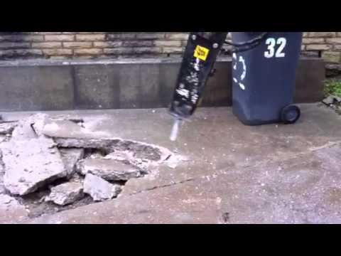 Mini Digger Breaking Concrete Youtube