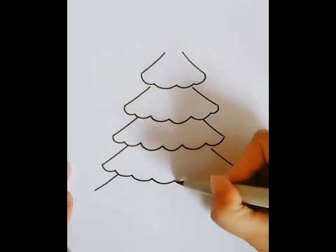 How to draw Christmas tree # Christmas tree drawing# new video# Christmas special