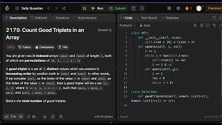 Count Good Triplets in an Array - Leetcode 2179