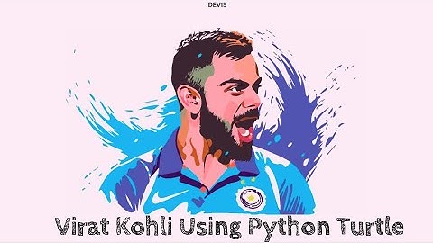 Virat Kohli Sketch using Python Turtle | Python Coding | #coding #programmer #programming #527