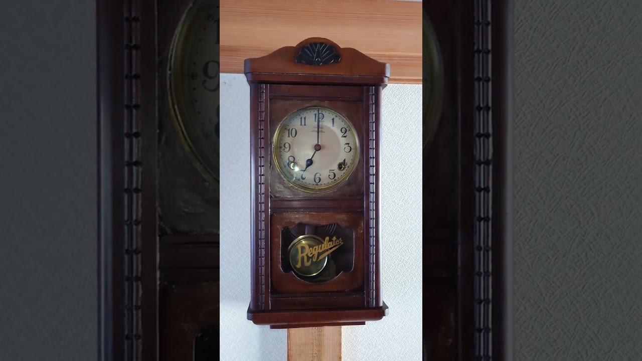 SM翼印 宮型ゼンマイ振り子時計 - YouTube