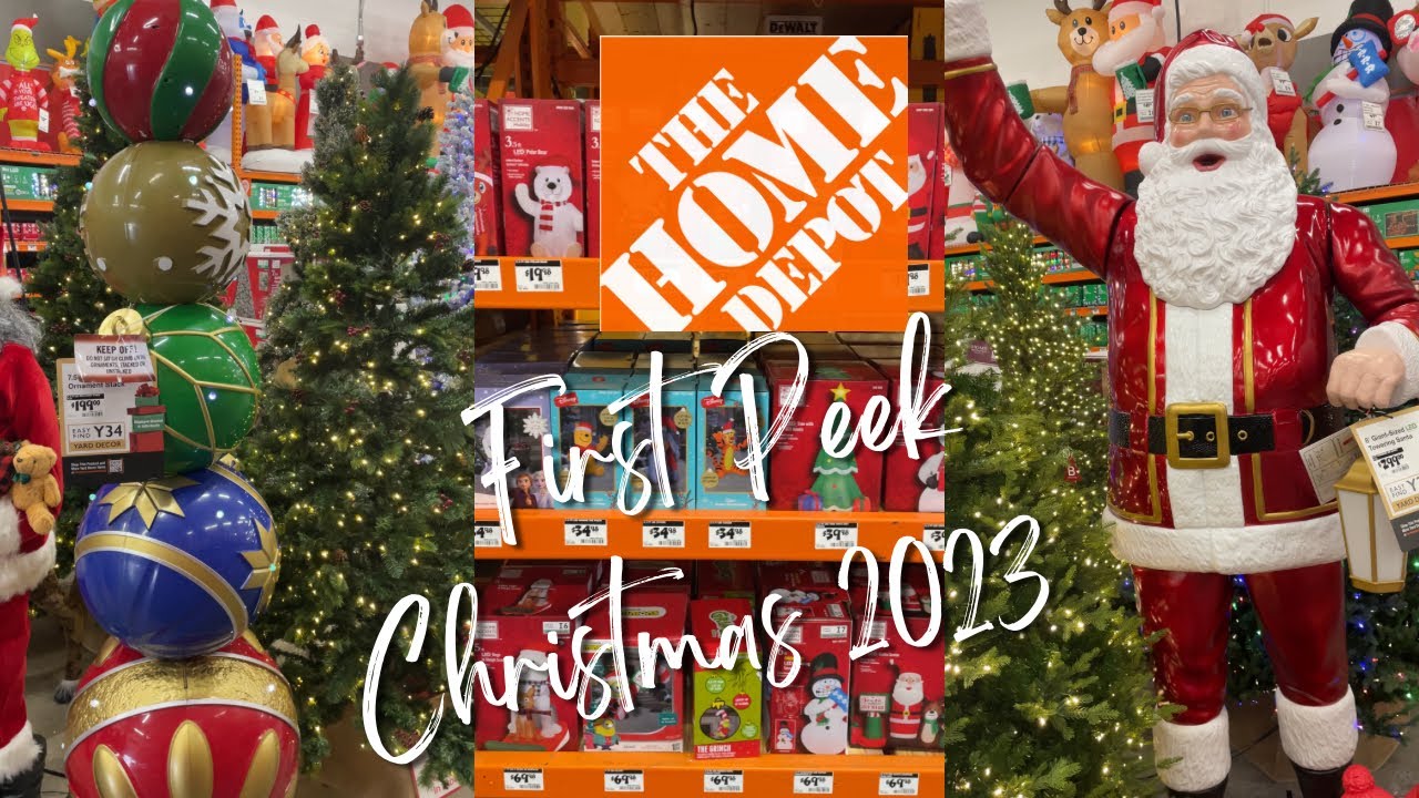 First Peek Christmas 2023 at Home Depot Decorations!!! YouTube