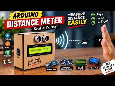 How to make an Arduino Distance Meter | Ultrasonic Sensor + LCD | DIY Electronics Project #Arduino
