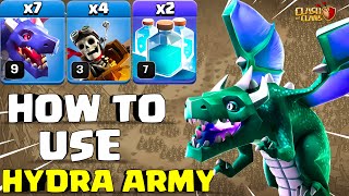 How To Use Th14 Hydra | Th14 Super Archer Blimp Dragon and Dragon Rider Attack Strategy - COC