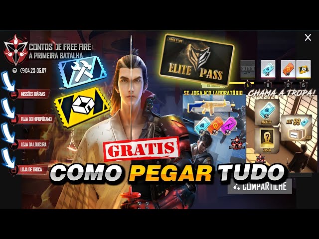 COMO PEGAR GRÁTIS GUIRIA ANGELICAL- SKIN PRISIONEIRO NO EVENTO O JOGO VIROU FREE  FIRE FIRE 