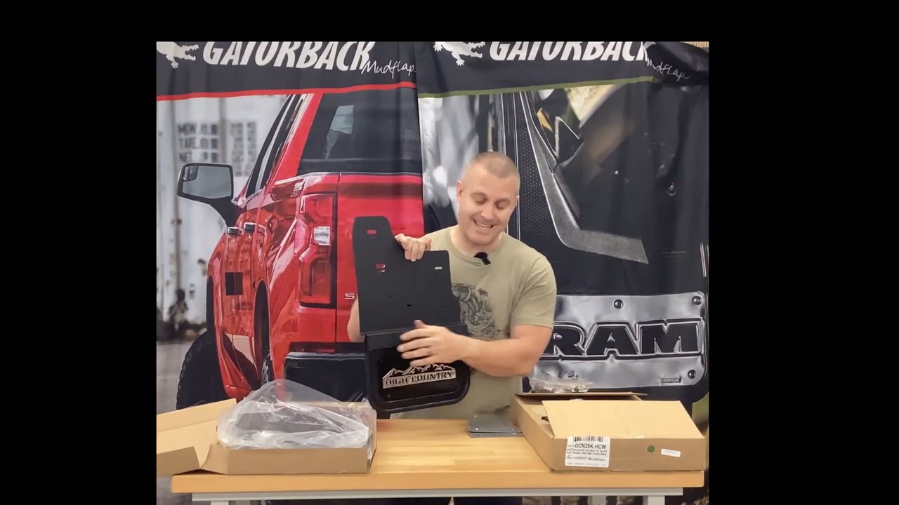 Truck Hardware Gatorback Black Wrap Trail Boss Mud Flaps - Set of