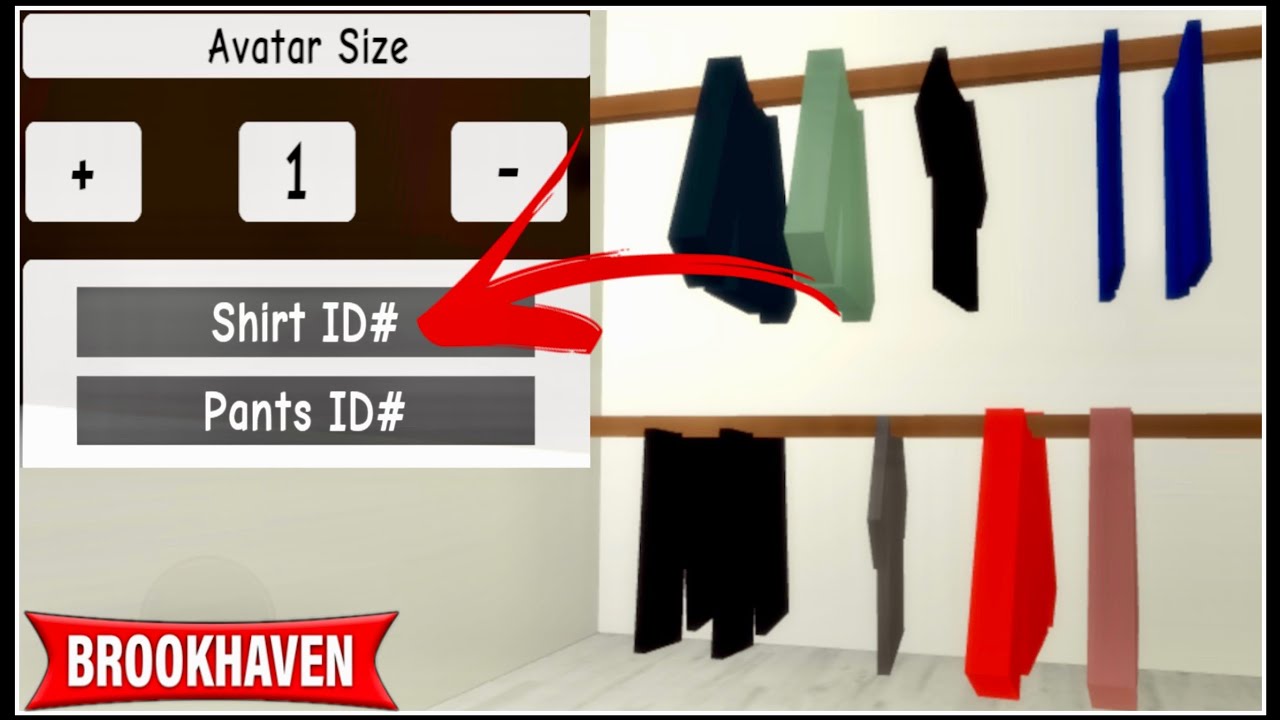 Roblox Brookhaven 🏡RP HOW TO ADD SHIRT IDs and PANTS IDs (All