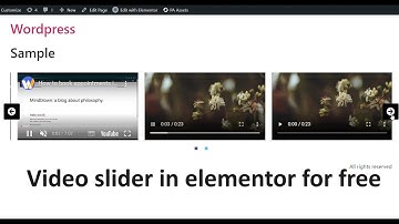 How to create video slider in elementor for free | Upload videos carousels