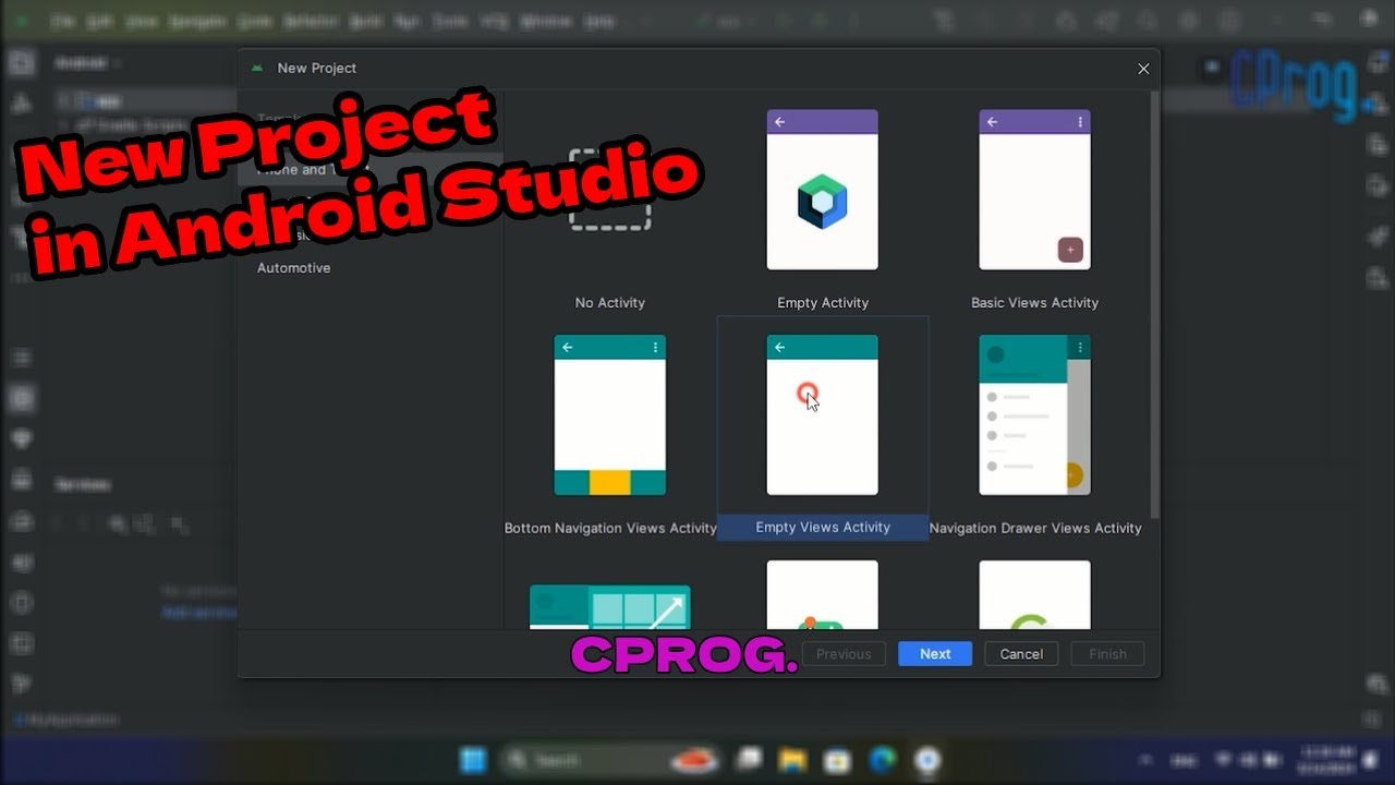 How to create a new project in Android Studio - YouTube