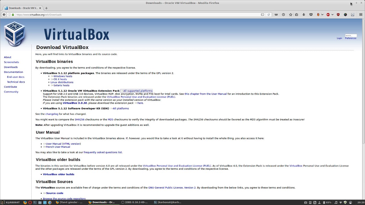 virtualbox download extension pack