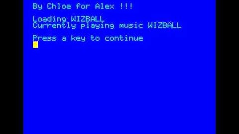 Wizzball title   Oric Atmos