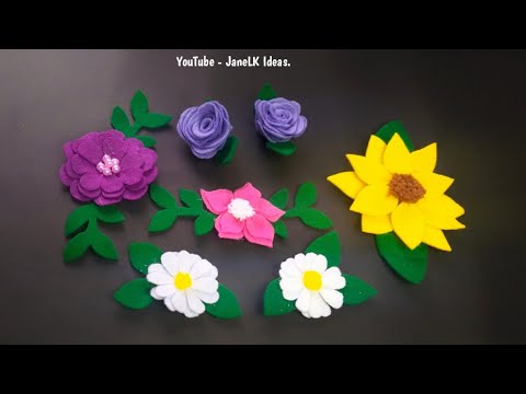Video: 5 formas de hacer flores de fieltro