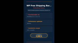Prestashop modules - WP Free Shipping Bar pour PrestaShop — WebPoint