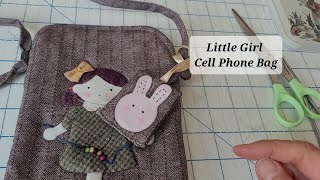 DIY Panel Fabric (Little Girl Cell Phone Bag)