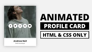 Animated Profile Card UI Design in HTML & CSS | CodingNepal
