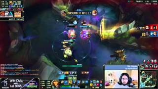 Imaqtpie and Gangplank 2 vs 4 Baron Steal