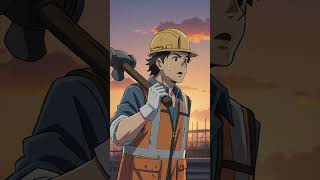 Steel & Dust — A Construction Worker's Song (Anime MV) 🏗️ #Shorts #AnimeMV #Atmospheric #LofiVibes