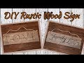 DIY Rustic Wood Sign using Dollar Tree items