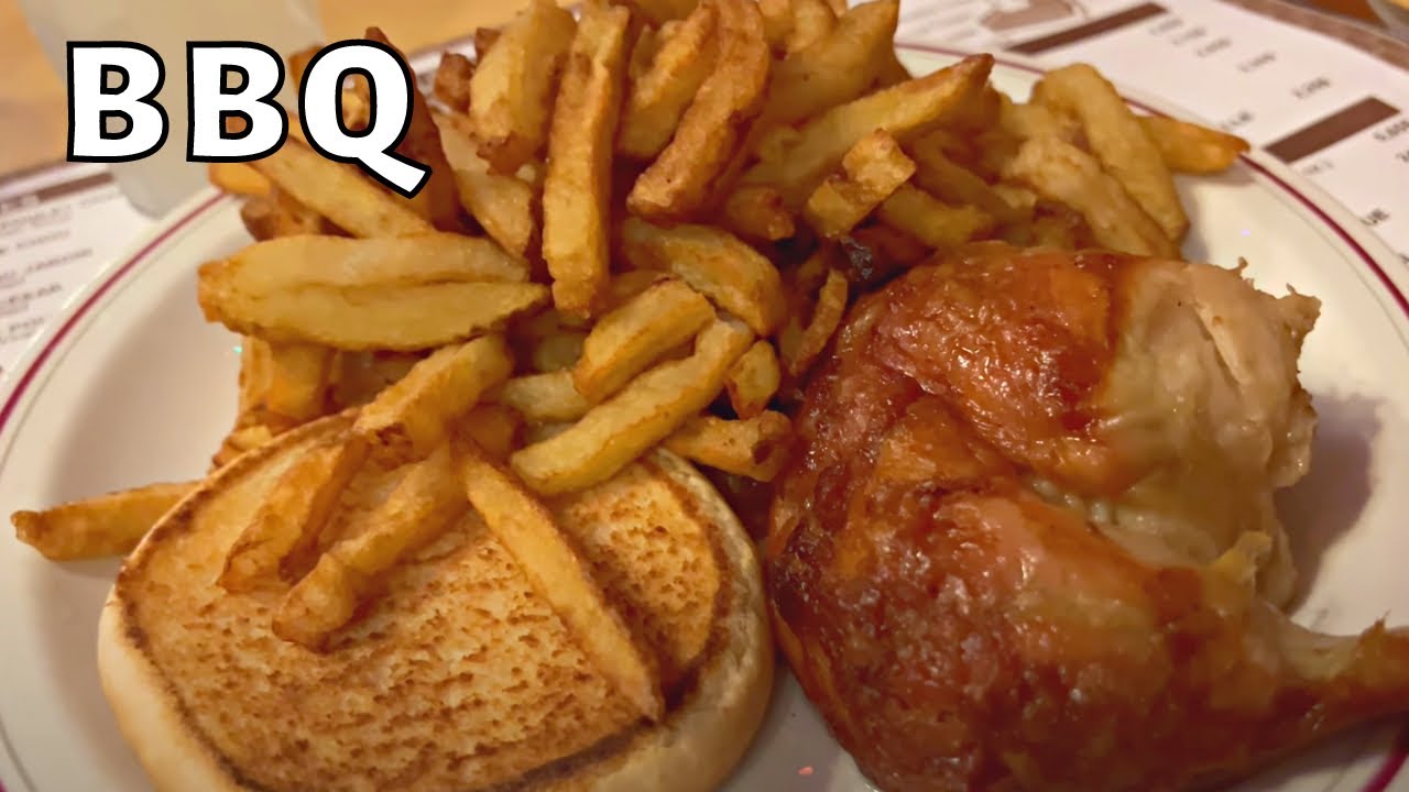 New Yorker Eats Chicken Meal at Famous Chalet BarBQ Montreal Diner