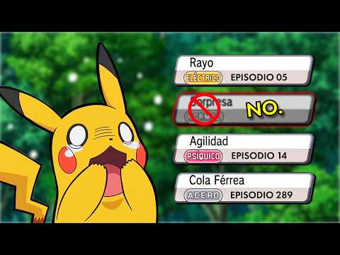 EVERY PIKACHU MOVE and WHEN IT LEARNED THEM