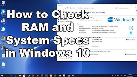How to Check RAM and System Specs in Windows 10