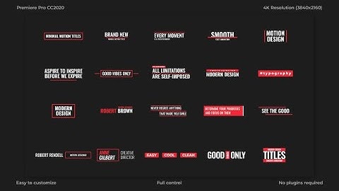 Minimal Motion Titles Motion Graphics Templates