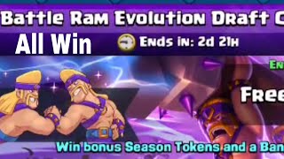 Battle Ram Evolution Draft Challenge !! All 12 Win !! Good strategy DECKs!! Clash Royale!!