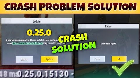 Pubg Mobile Lite Carsh Problem Fix 😱 || New Update 0.26.0 Crash Problem 100% Solved 😍 || #newupdate