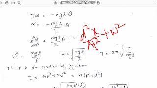 lecture with notes on Compound pendulum and torsional pendulum