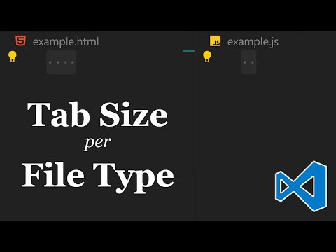 VS Code: Set Tab Size per File Type