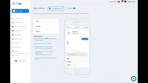 Botsurfer - How to set up a menu for your chatbot (tutorial)