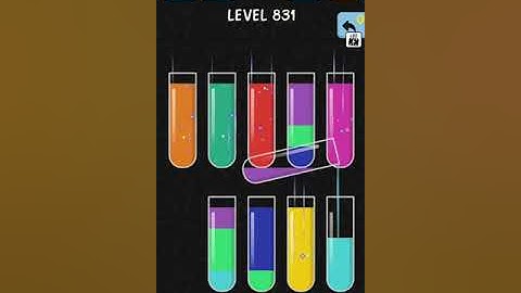 solve and solution water color sort game level 831
