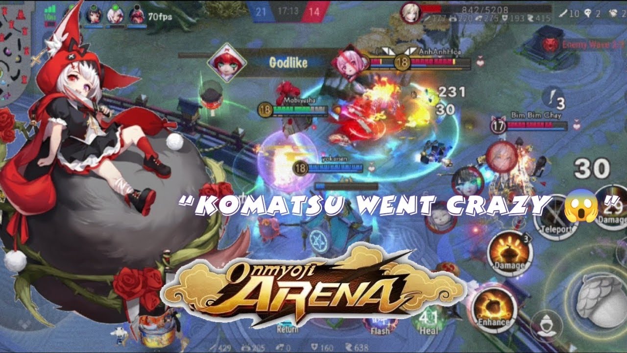 INSANE KOMATSU TRIPLE KILL 😱 Full Gameplay | Onmyoji Arena 