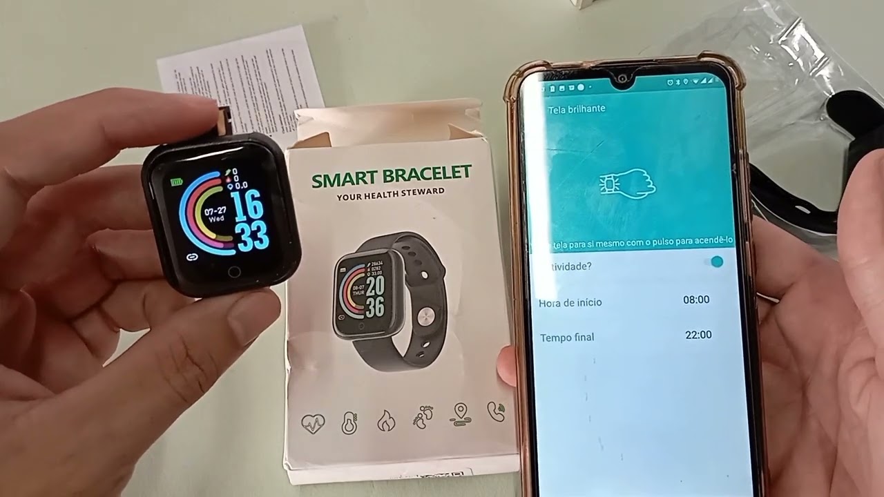 Smartwatch Y68 como conectar com aplicativo .Fitpro. 