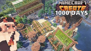 1000 Days FULL MOVIE | Minecraft Create Mod | EP 1-17
