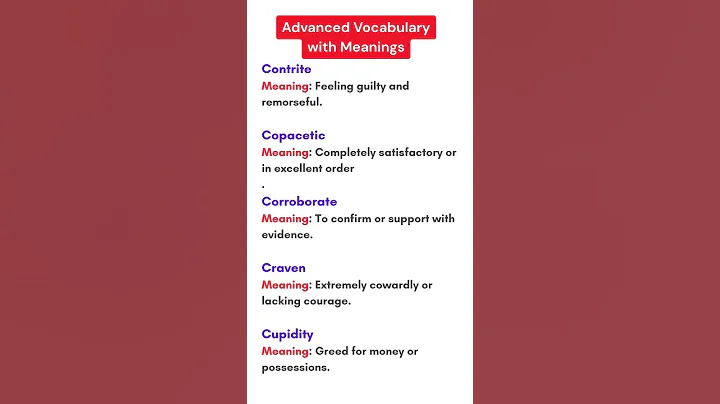 Master English Vocabulary | 100+ Words with Meanings, Examples & Usage Improve Your Language Skills